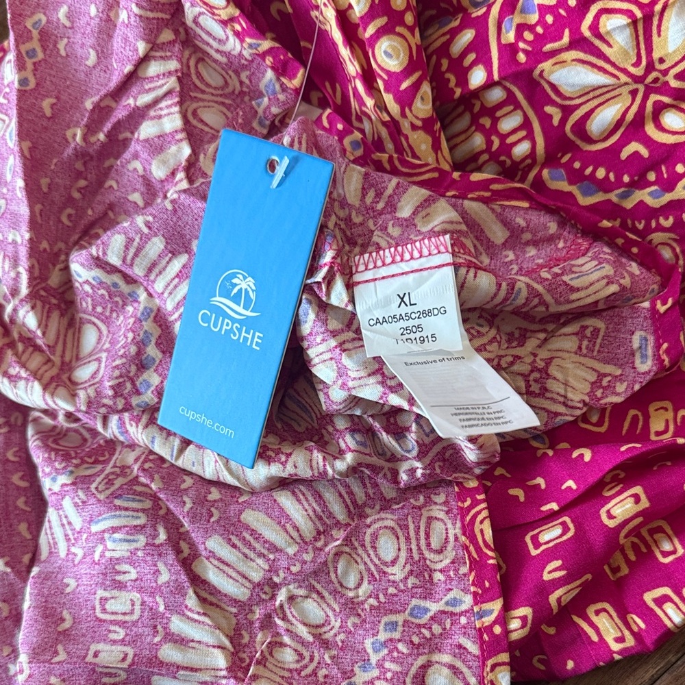 Cupshe Pink Patterned Summer Dress - Picture 7 of 7